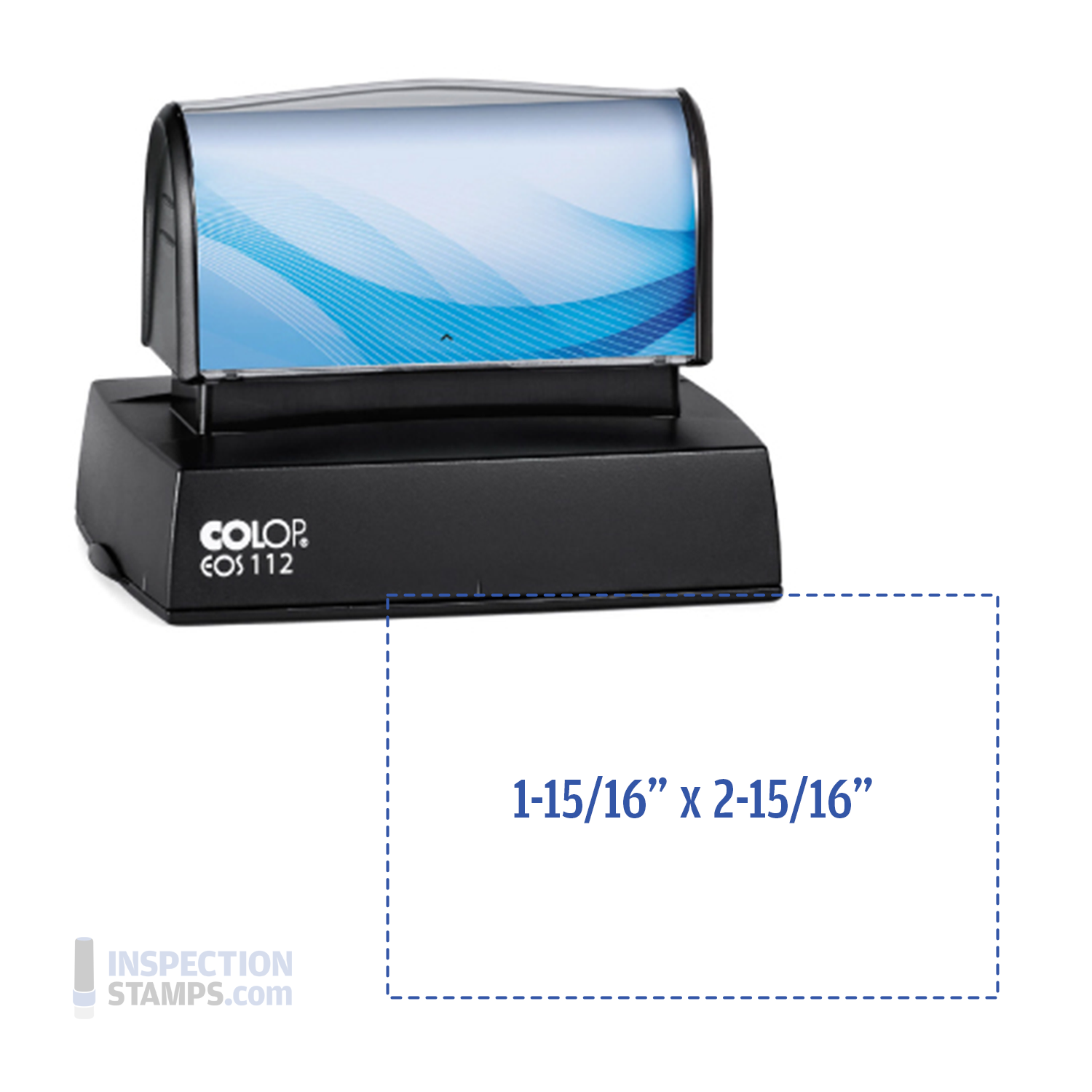 HD 112 Pre-Inked Quick Dry Stamp (1-15/16" x 2-15/16")