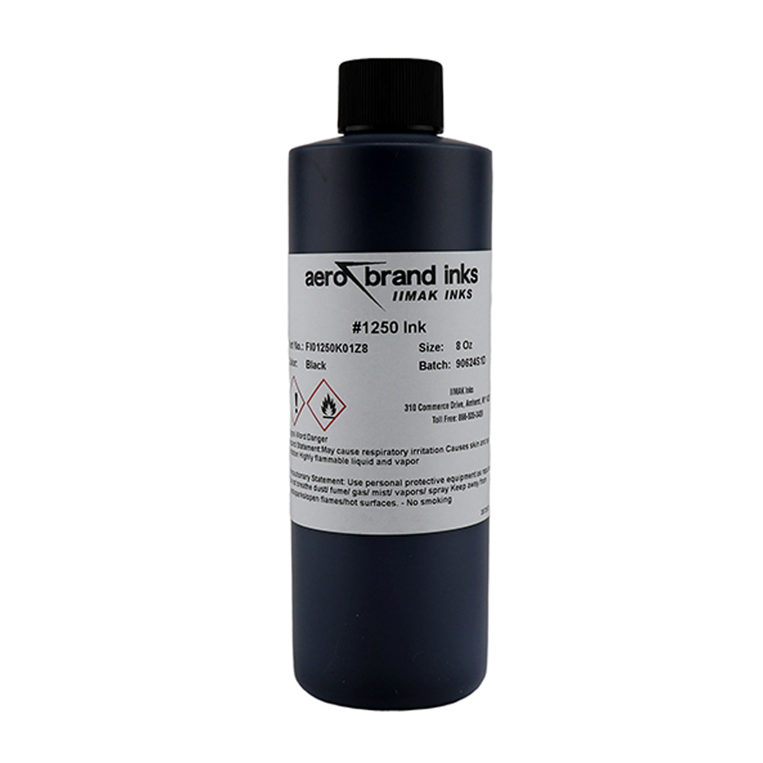 #1250 Aero Quick Dry Marking Ink, BLACK Ink - 8 Ounce Bottle
