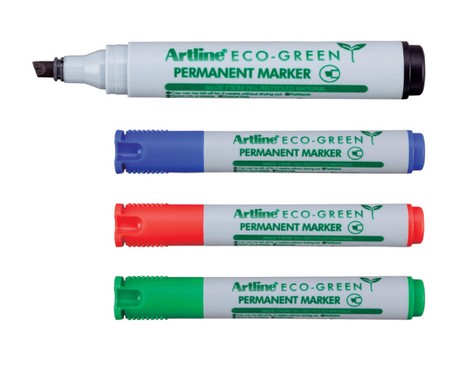 2-5mm Bullet Eco-Green Permanent Markers - 4 Pack