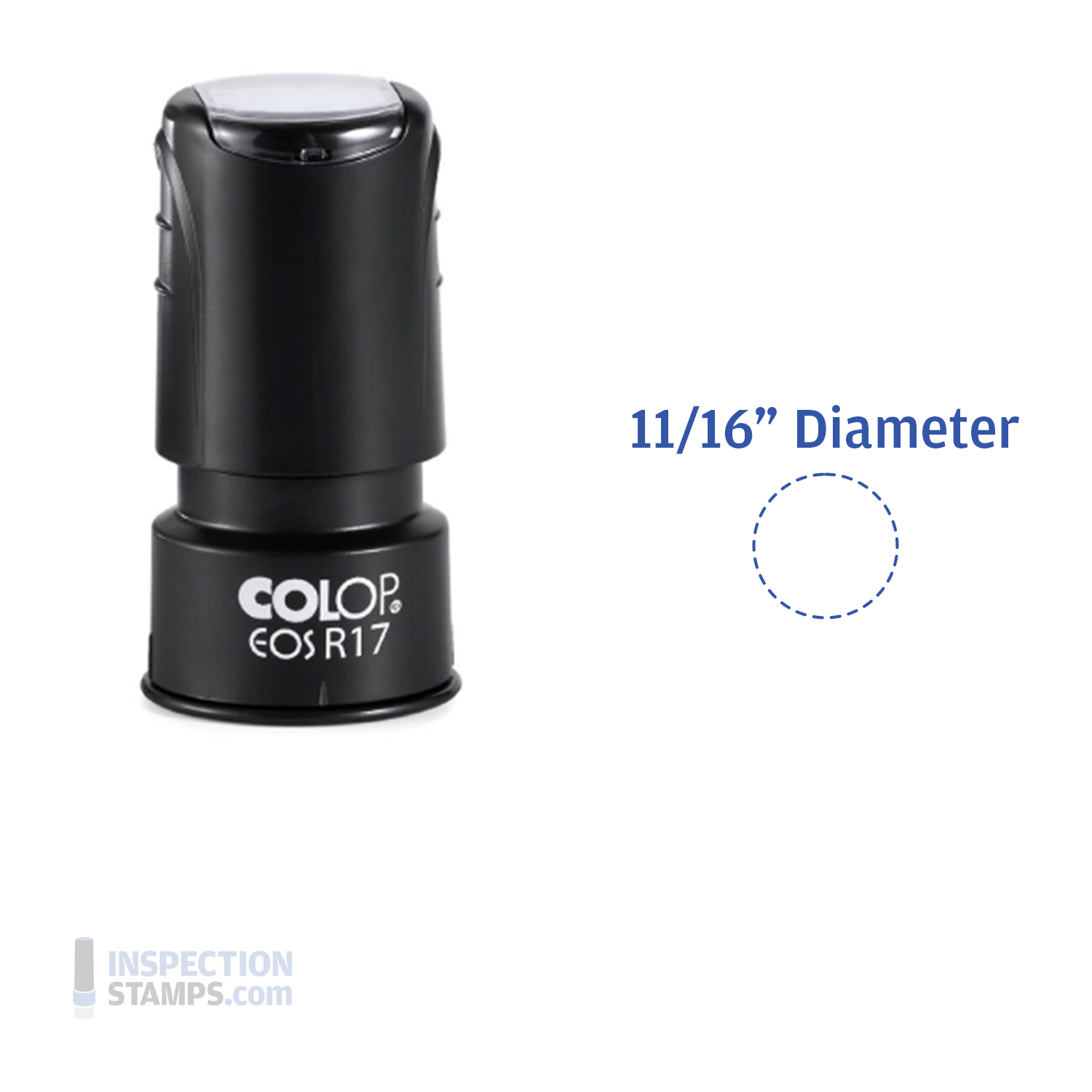 R17 HD Pre-Inked Quick Dry Stamp (11/16" Diameter)