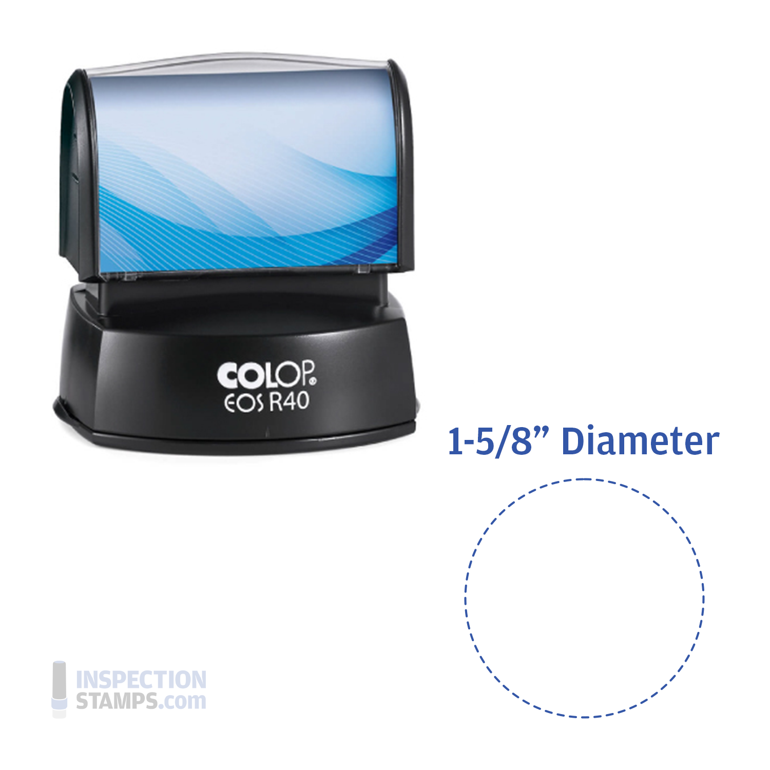 R40 HD Pre-Inked Quick Dry Stamp (1-5/8" Diameter)
