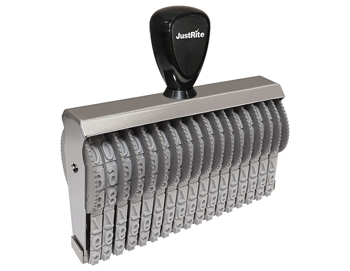 JustRite BN-1, 17 Band Number Stamp with 17 bands