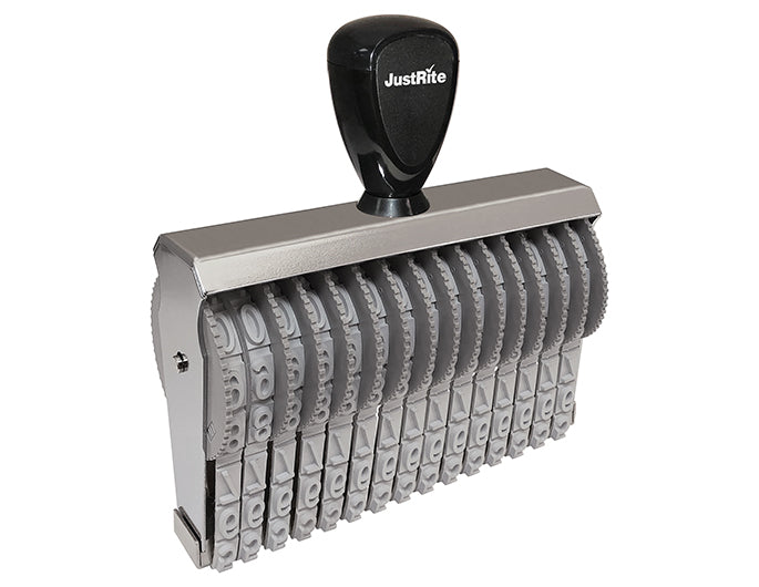 JustRite BN-2.5, 15 Band Number Stamp with 15 bands