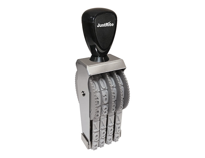 JustRite BN-3, 4 Band Number Stamp with 4 bands