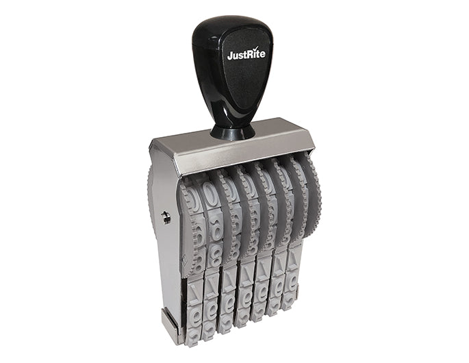 JustRite BN-3, 7 Band Number Stamp with 7 bands