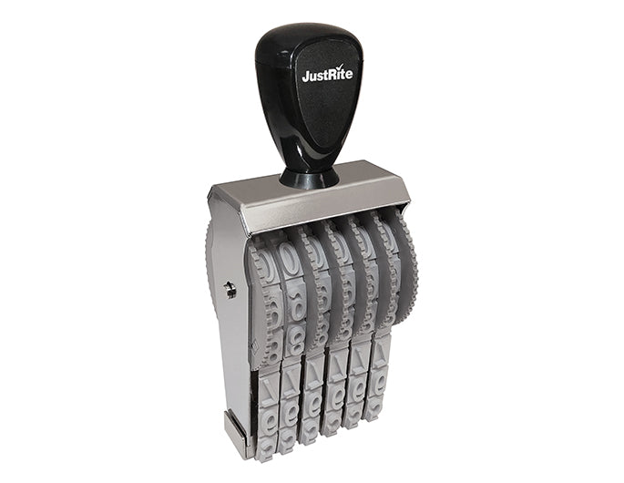 JustRite BN-5, 6 Band Number Stamp with 6 bands