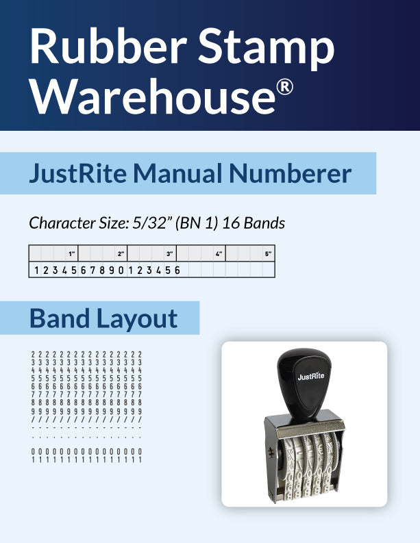 JustRite BN-1-16 band layout