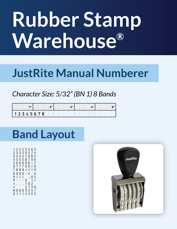 JustRite BN-1-8 band layout