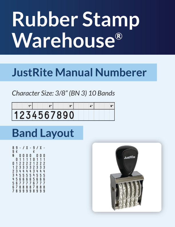 JustRite BN-3-10 band layout