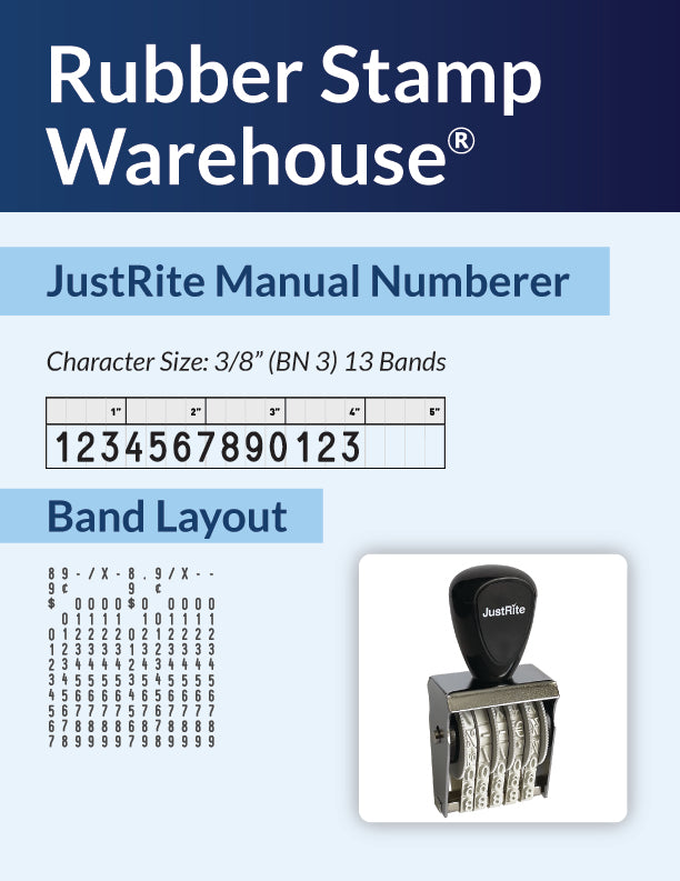 JustRite BN-3-13 band layout