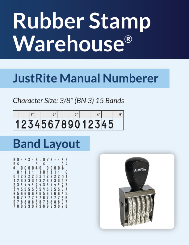 JustRite BN-3-15 band layout